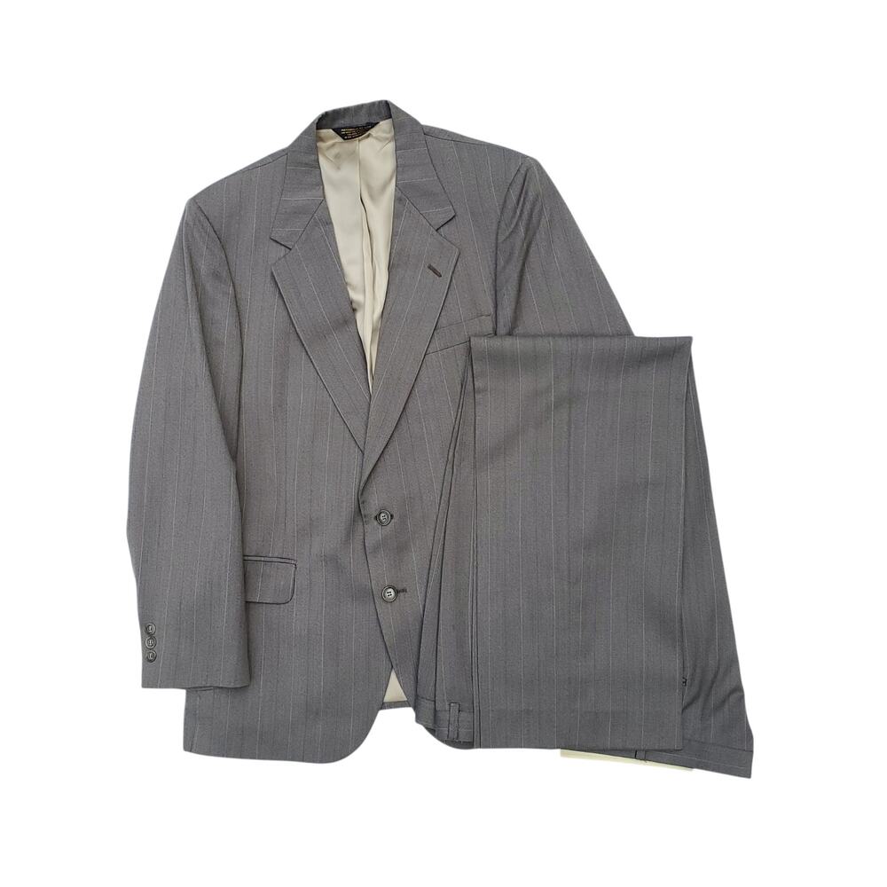Vintage Johnny Carson 2 Piece Suit Retro Mod 1970s Mid Century Mad Men 42R 38x30